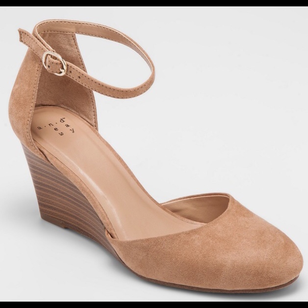 Wendi D’Orsay Closed Toe Wedge Heels- A New Day